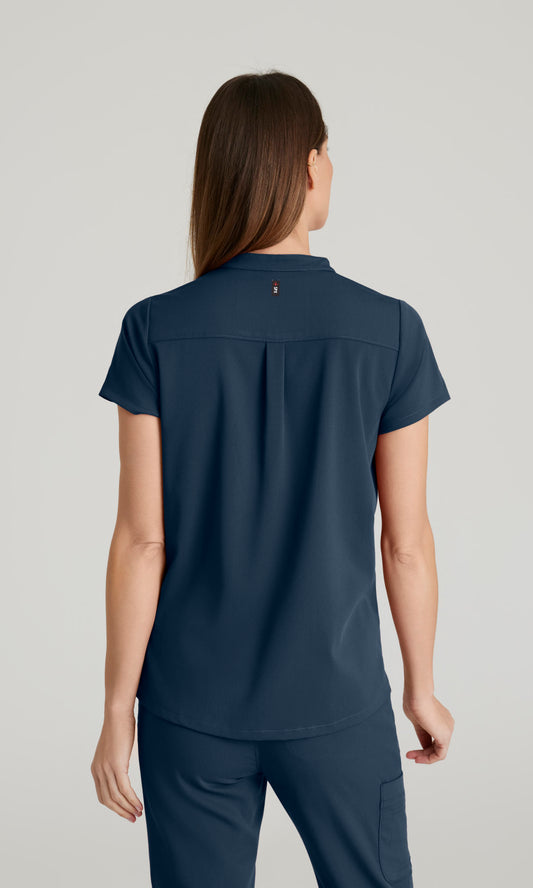 Grey's Anatomy Stretch GRST230 Avery Scrub Top Steel