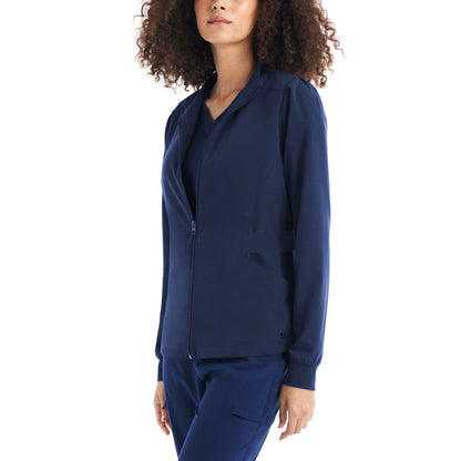 CRFT WJ704 Women's 2 Pocket Scrub Jacket Navy Image