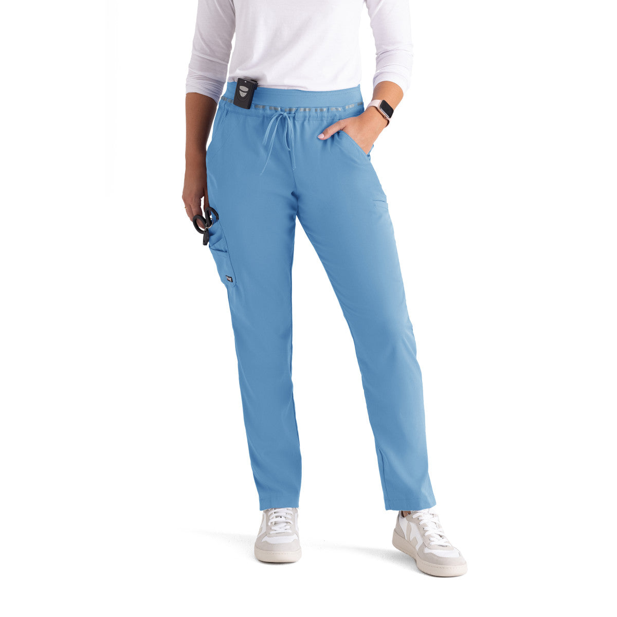 Greys Anatomy Stretch GRSP526 Serena Scrub Pants Ciel Blue