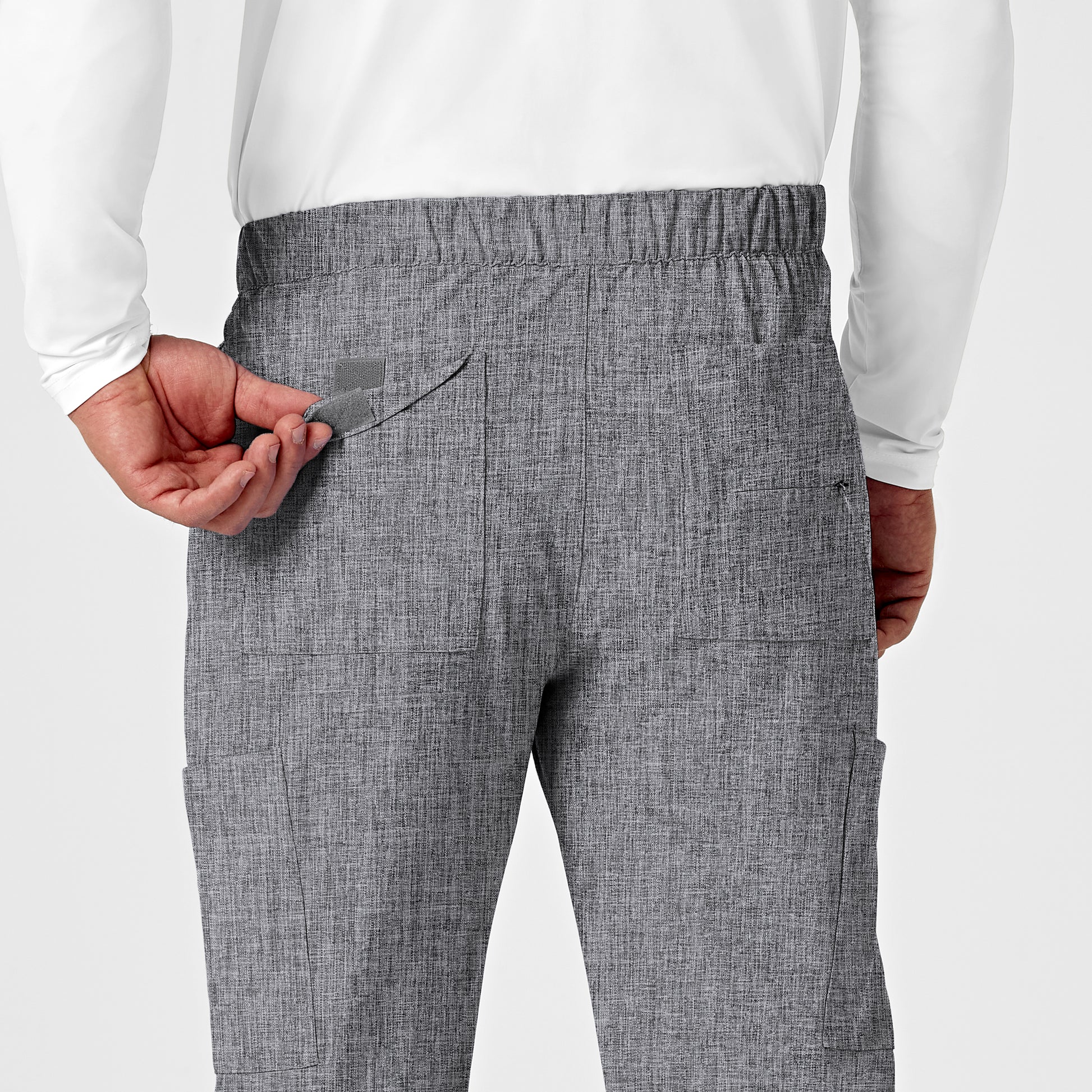 RENEW 5034 Men's Jogger Scrub Pants Grey Heather Model Image Alternate | Wink