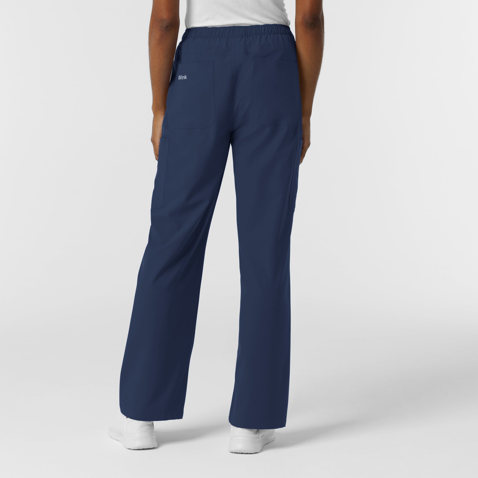 NURTUR 5180 Women's Straight Leg Cargo Scrub Pants Navy