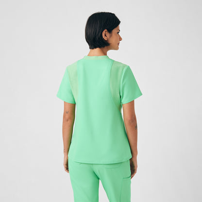 VIBE WT119 Women's 2 Pocket V Neck Scrub Top Mint Julep Image