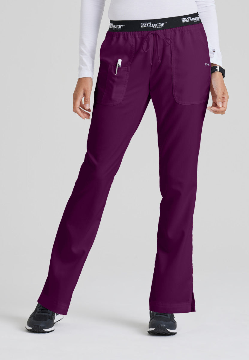 Greys Anatomy 4275 Aubrey Scrub Pants Wine