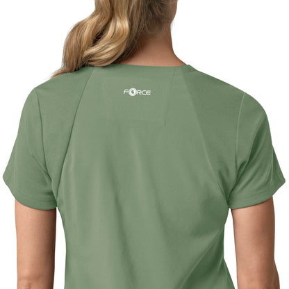Force Cross-Flex C13210 Women's Flex Panel V-Neck Scrub Top Green Slate
