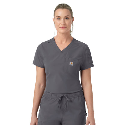 Rugged Flex C12139 Women's Tuck-in Scrub Top Pewter