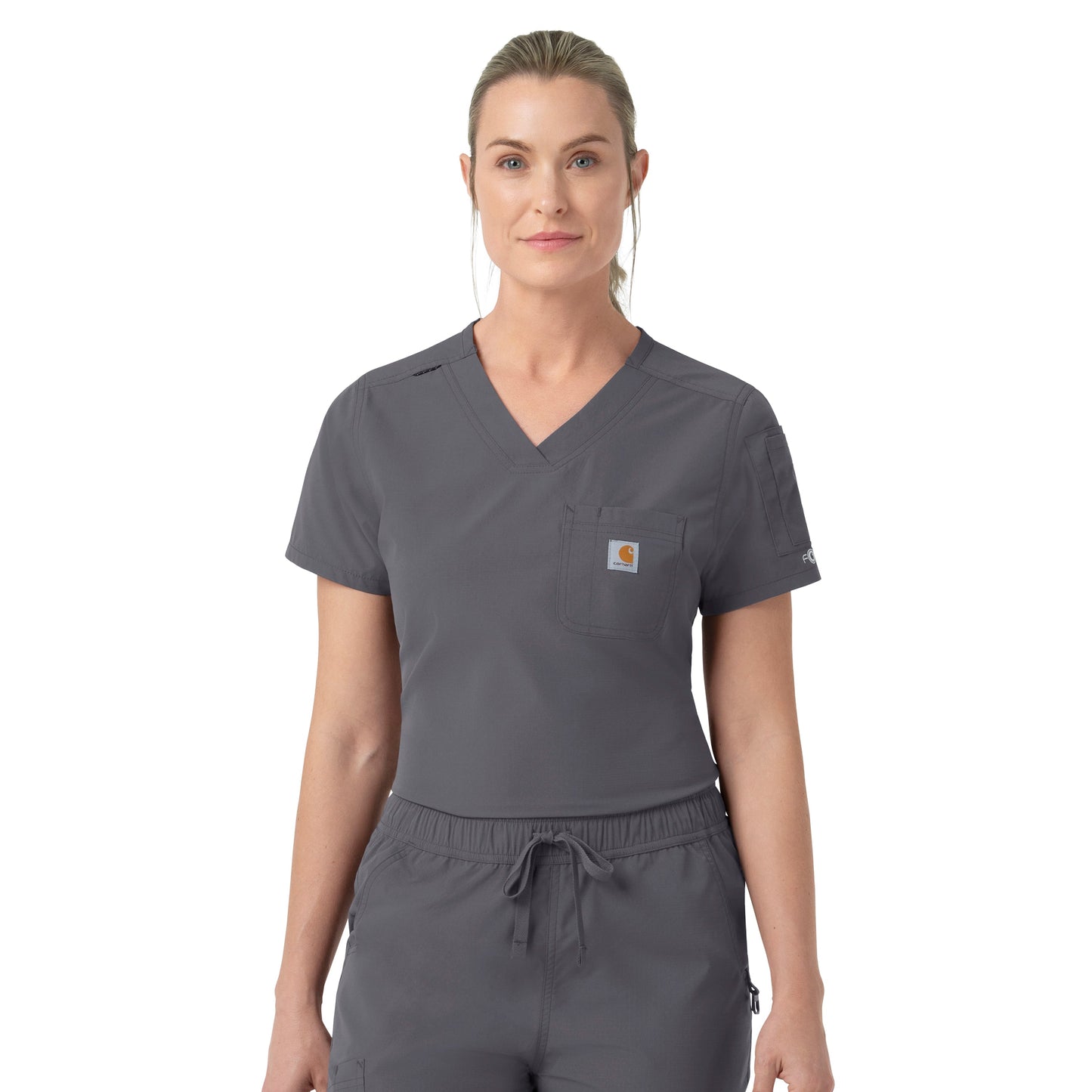 Rugged Flex C12139 Women's Tuck-in Scrub Top Pewter