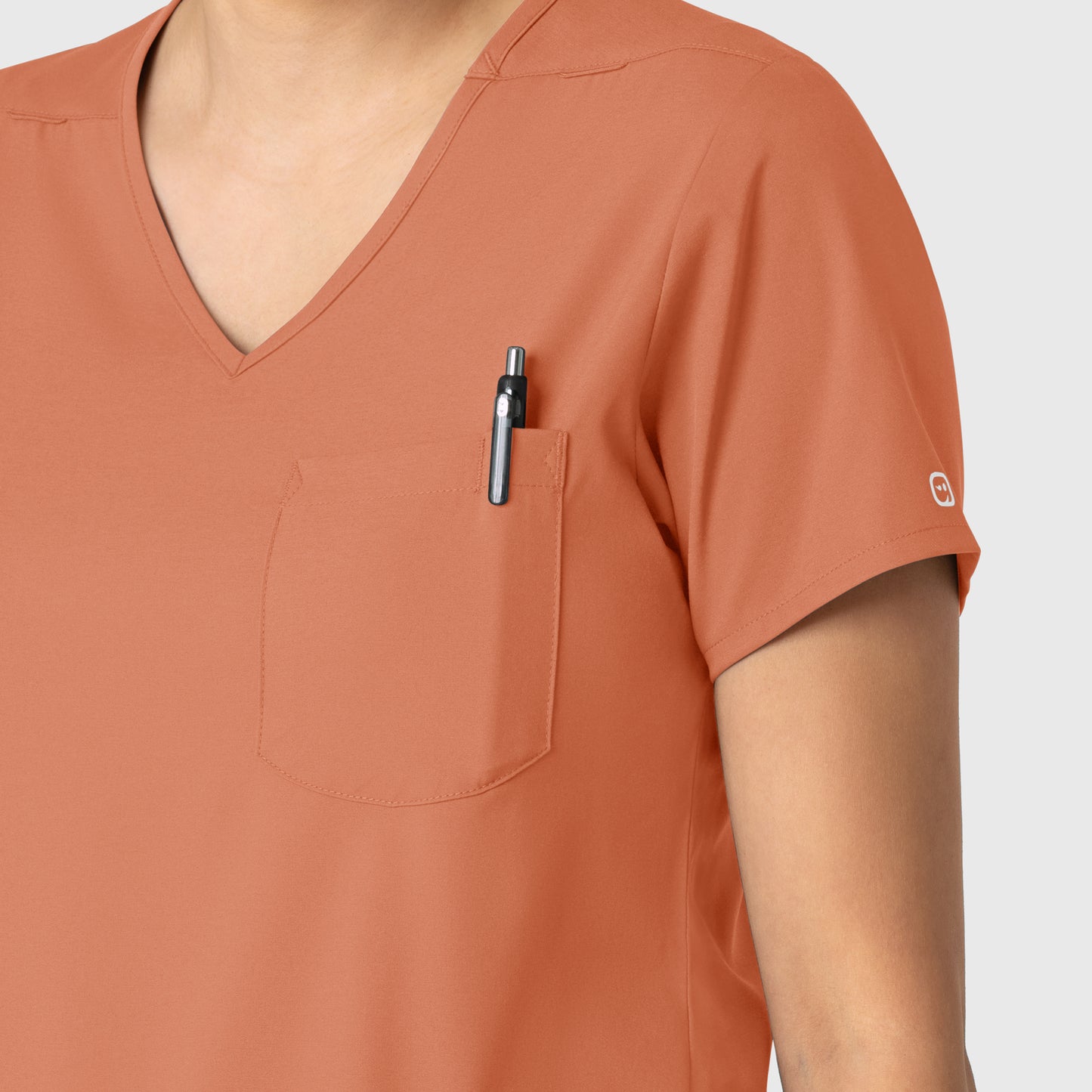 Boundless 6151 Tuck-In Scrub Top Terracotta Model Image Alternate | Wink