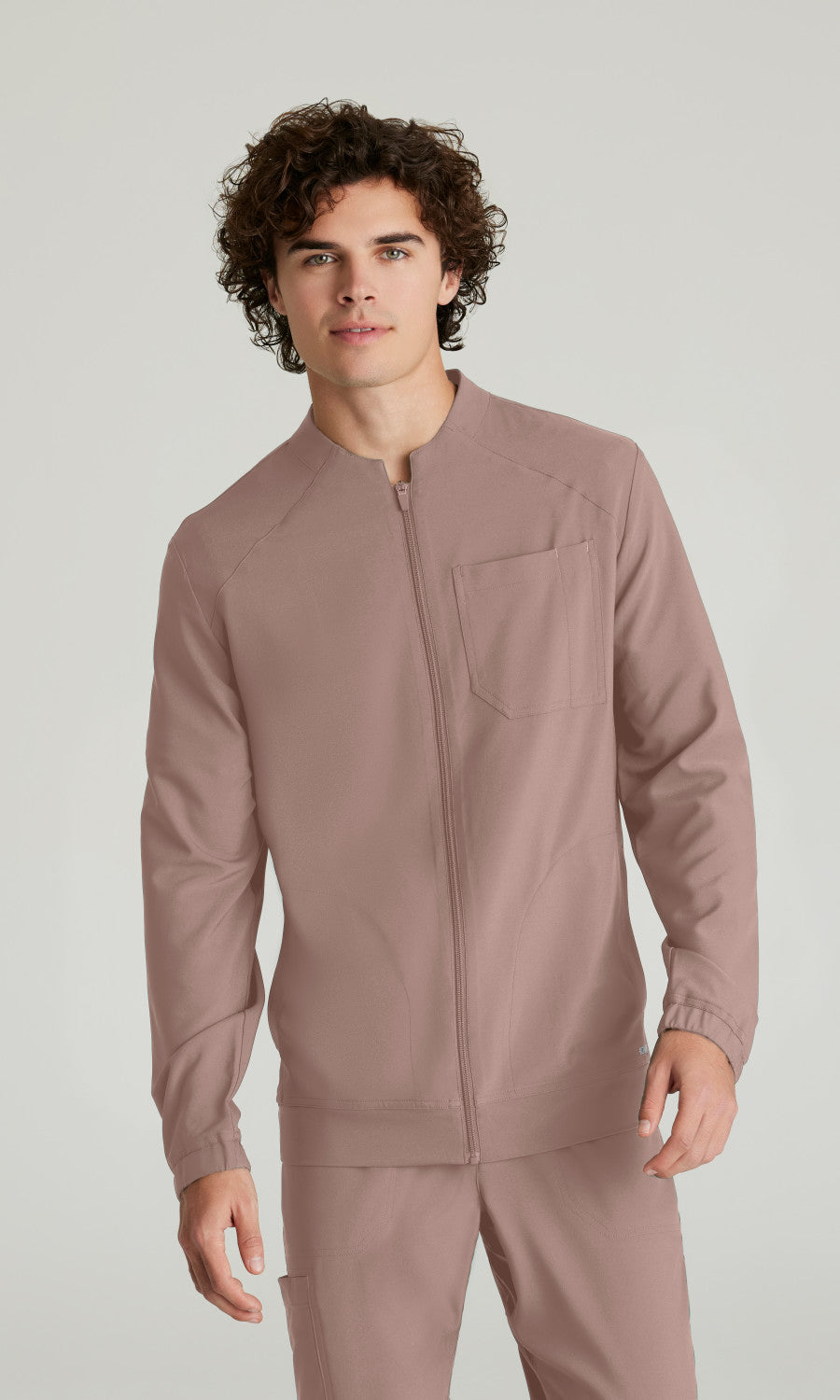 Grey's Anatomy Evolve GSSW887 Men's Cycle Warm-Up in Driftwood by Barco Model Image Front