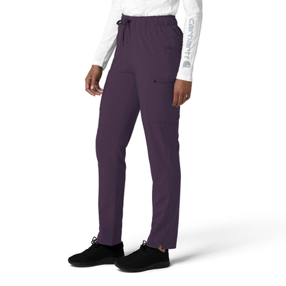 Force Cross-Flex C53210 Straight Leg Cargo Scrub Pants Black Plum Model Image Right Side | Carhartt