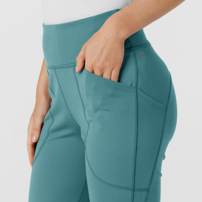 RENEW Knit 5459 Women's Flare Yoga Scrub Pants Vintage Teal