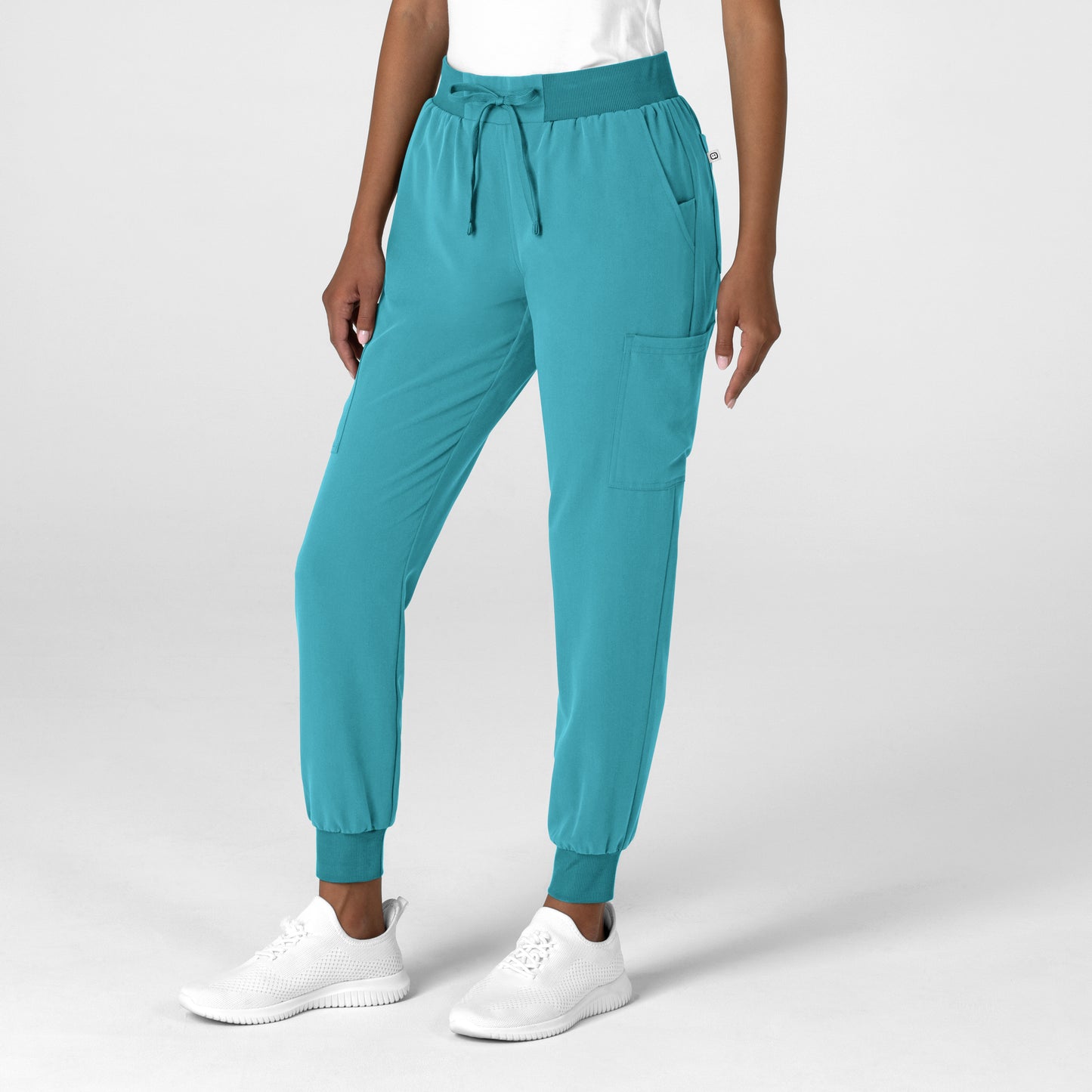 Nova 5132 Jogger Utility Scrub Pant Teal Blue Model Image Left Side | Wink