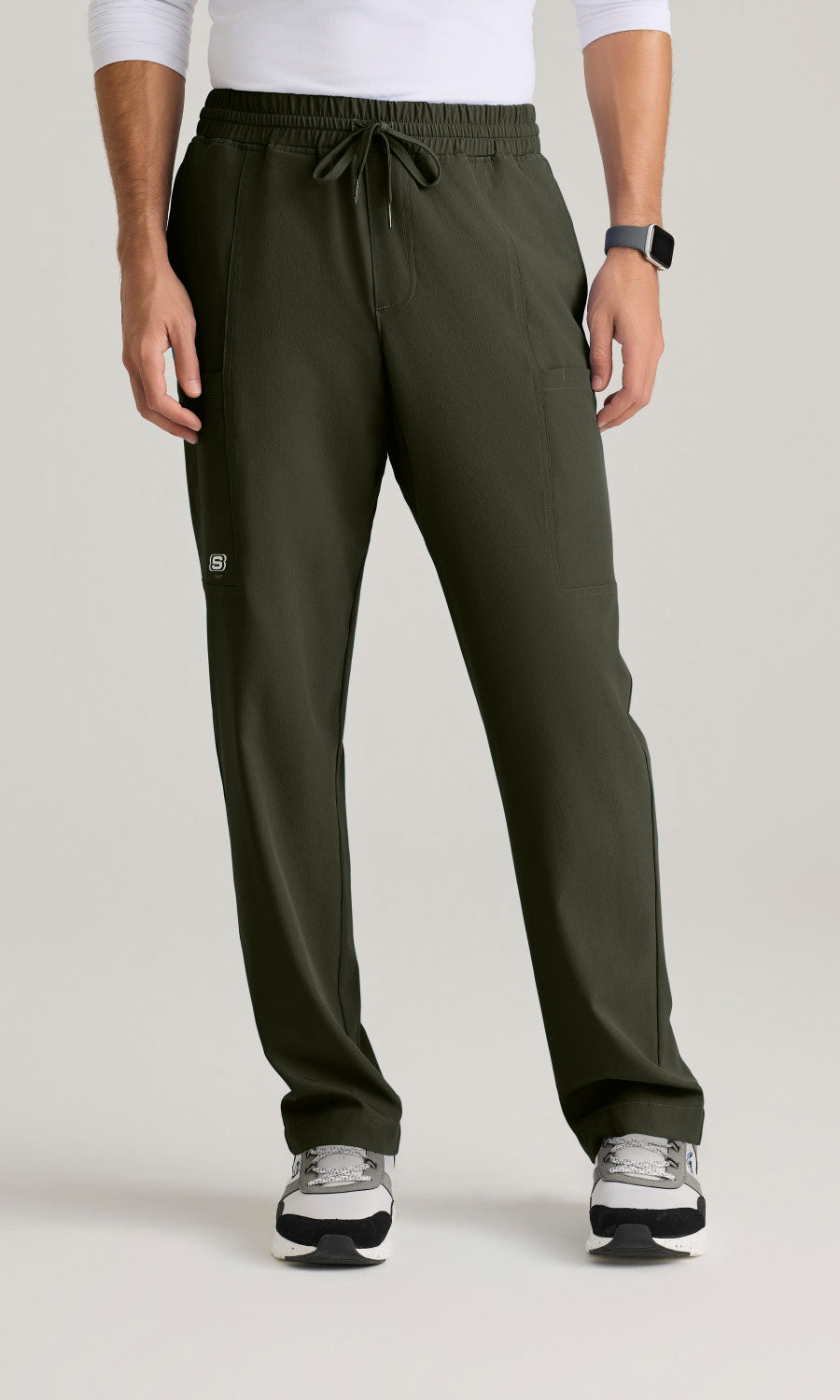 Skechers SKP718 Men's Compass Pant in Olive by Barco Model Image Front
