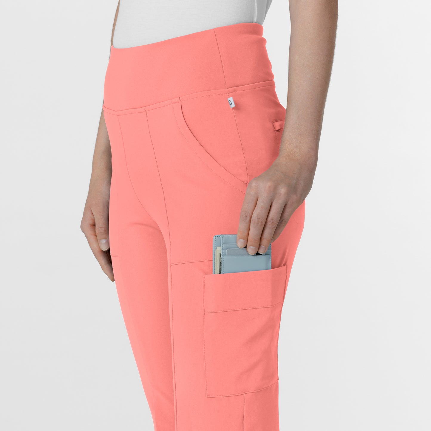 RENEW 5534 Women's Cargo Flare Scrub Pants Paradise Pink