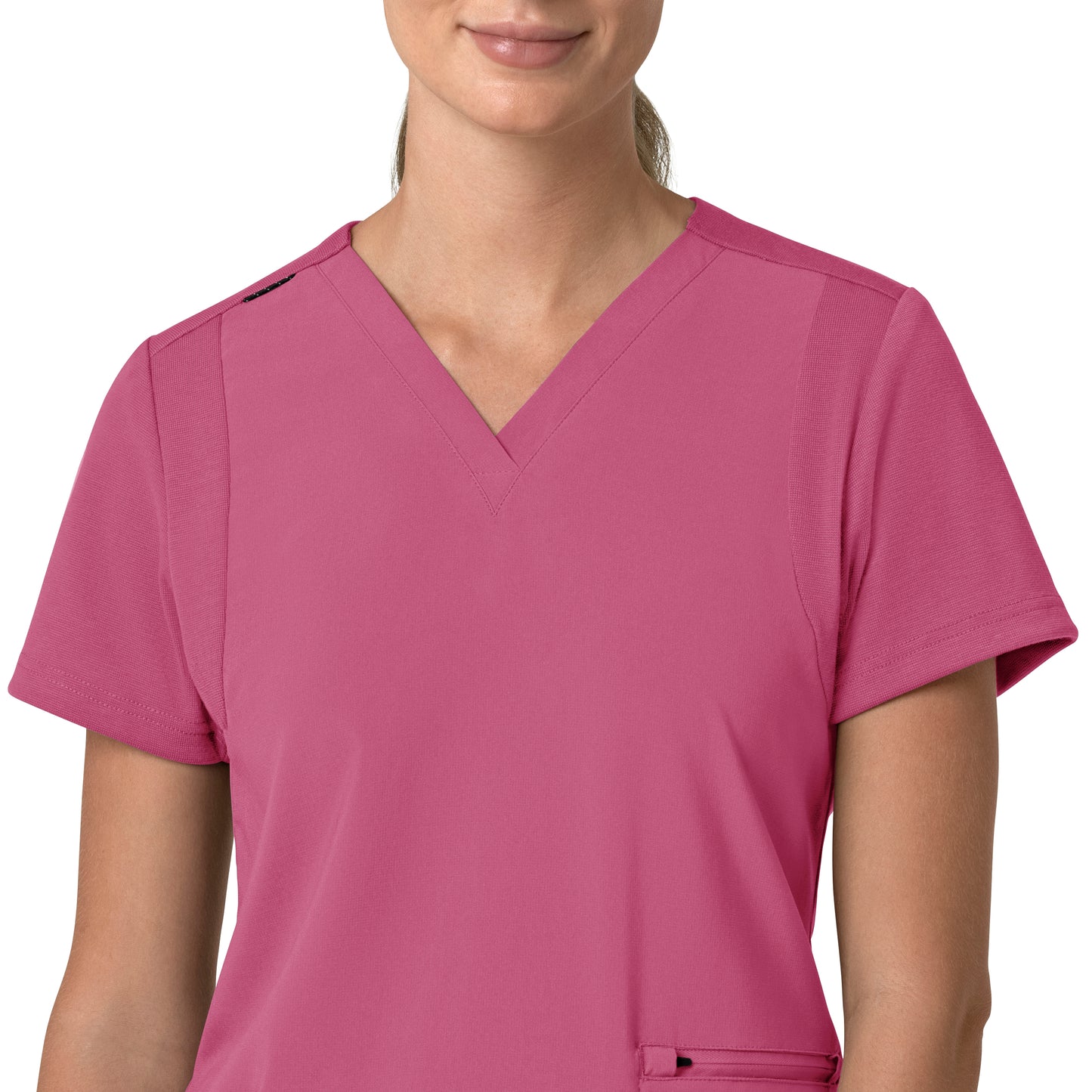 Force Cross-Flex C13210 Women's Flex Panel V-Neck Scrub Top Electric Fuschia