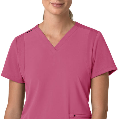 Force Cross-Flex C13210 Women's Flex Panel V-Neck Scrub Top Electric Fuschia
