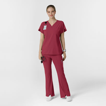 RENEW 6634 Women's Dolman Scrub Top Ruby