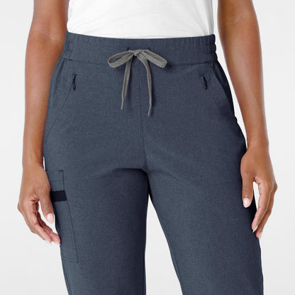 RENEW 5234 Jogger Scrub Pants Navy Heather Model Image Left Side | Wink