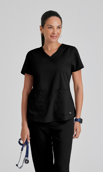 Grey's Anatomy 71166 Aubrey Scrub Top Black