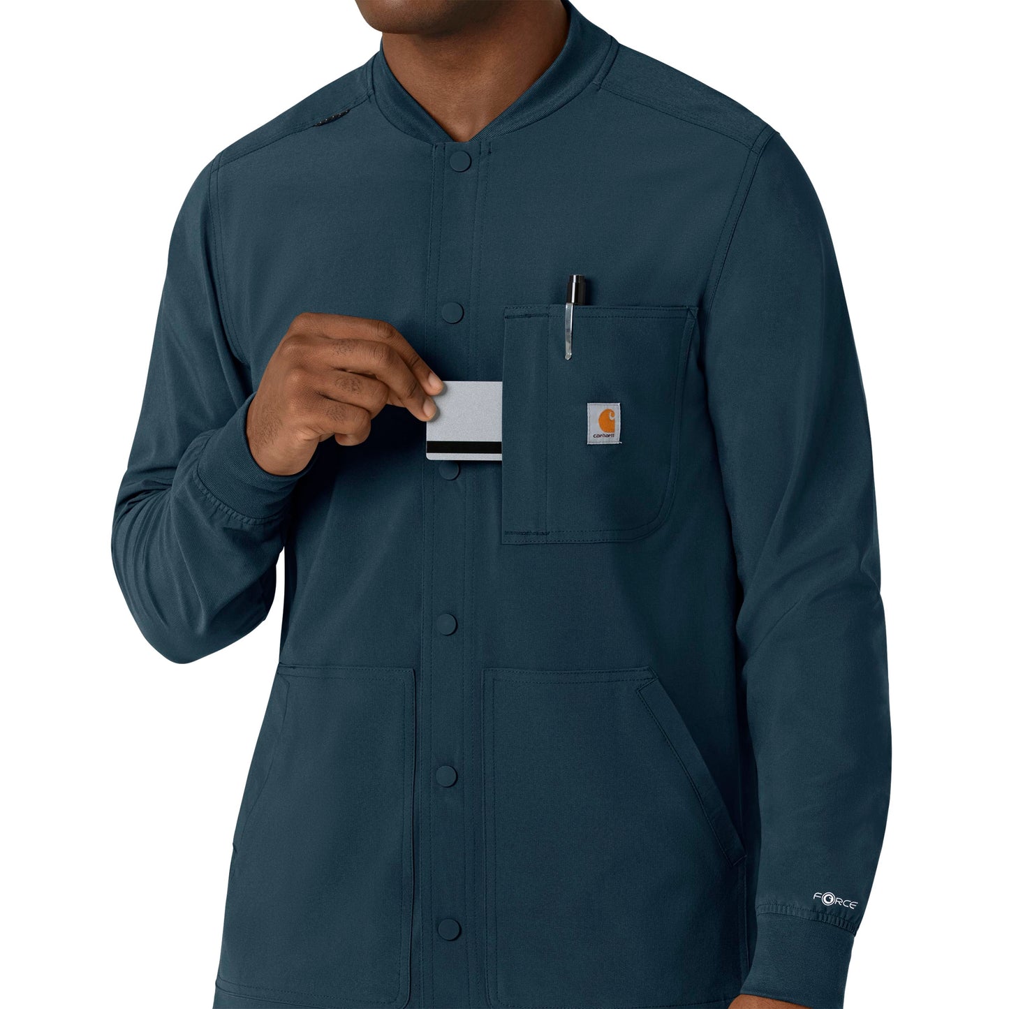 Force Cross-Flex C86210 Men's Shirt Jacket Navy Model Image Alternate | Carhartt