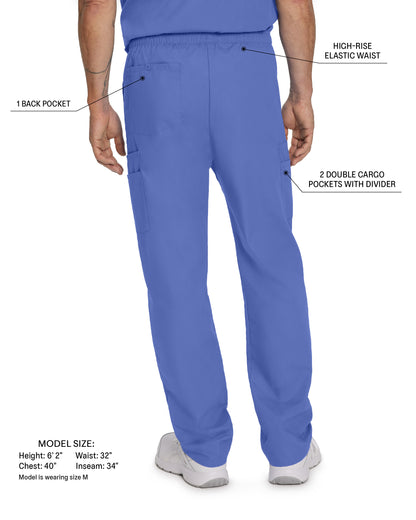 Essentials 8555 Men's Cargo Scrub Pants Galaxy Blue Image