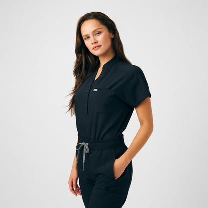 Forward LO606 Women's 1 Pocket Scrub Bodysuit Black Image