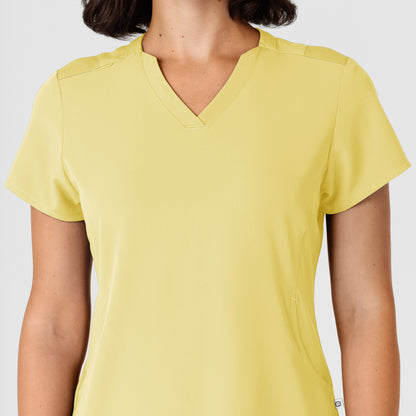 Nova 6432 Flex-n-Reach V-Neck Scrub Top Sunshine Yellow Model Image Left Side | Wink