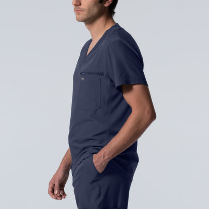 Forward LT111 Men's 2 Pocket V Neck Scrub Top Navy Image