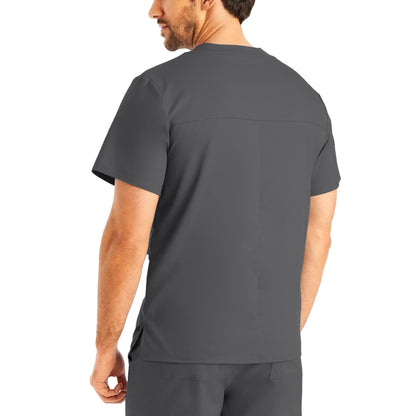 ProFlex LT108 Men's 2 Pocket V Neck Scrub Top Steel Image