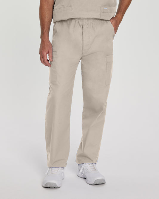 Essentials 8555 Men's Cargo Scrub Pants Sandstone Image