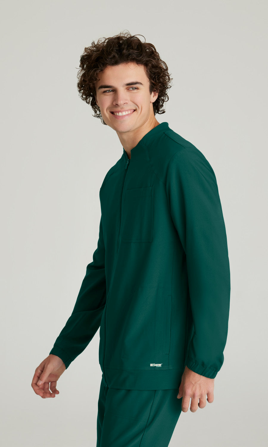 Cleveland Clinic Grey's Anatomy Evolve GSSW887 Cycle Scrub Jacket Hunter Green