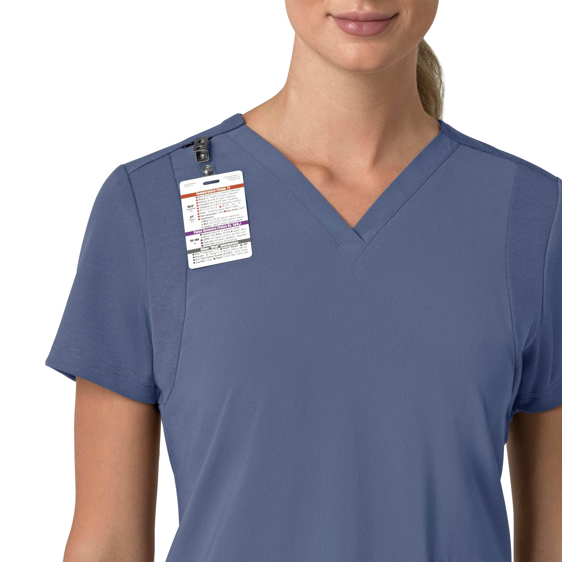 Force Cross-Flex C13210 Flex Panel V-Neck Scrub Top Riverside Model Image Alternate | Carhartt