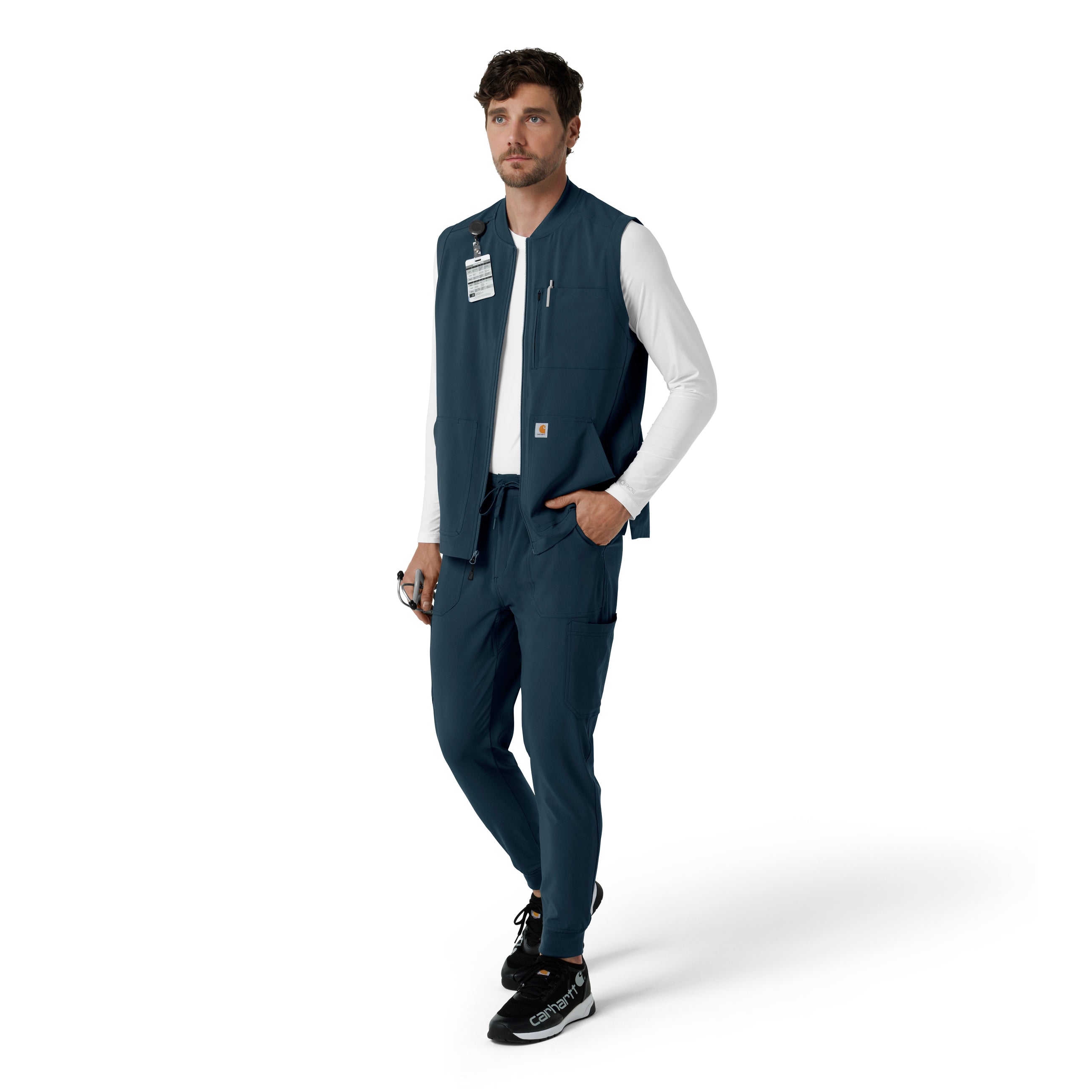 Force Cross-Flex C86510 Men's Lightweight Scrub Vest Navy – Med