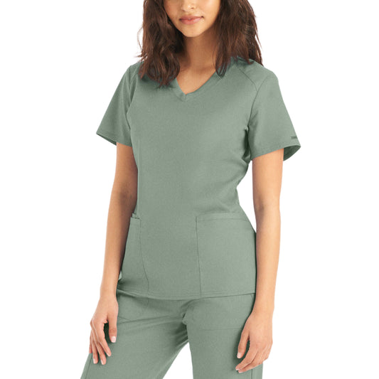 ProFlex LT105 Women's 3 Pocket V Neck Scrub Top Seagrass Image