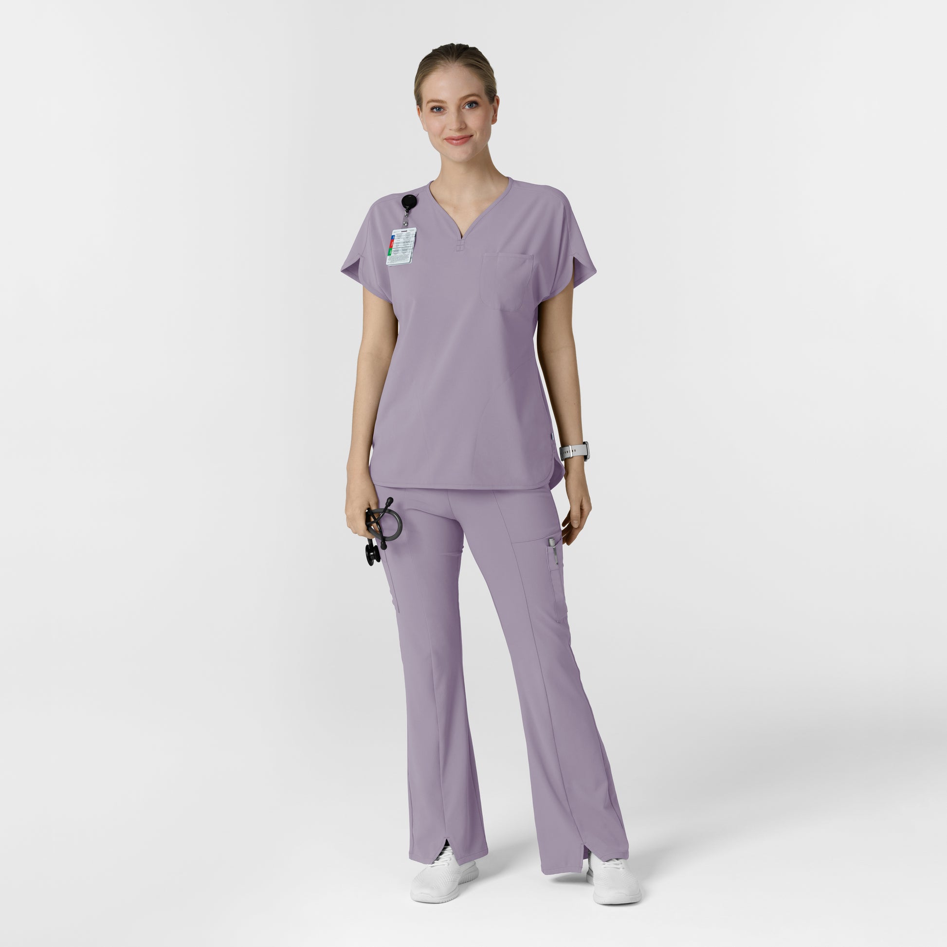 RENEW 6634 Women's Dolman Scrub Top Wisteria