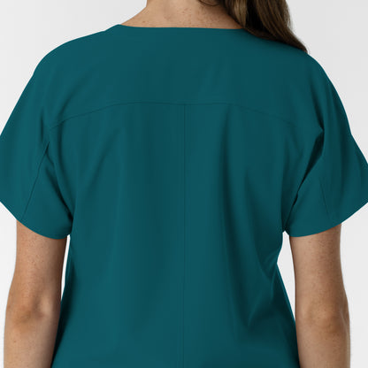 NURTUR 6280 Women's Drop Shoulder Tunic Scrub Top Caribbean