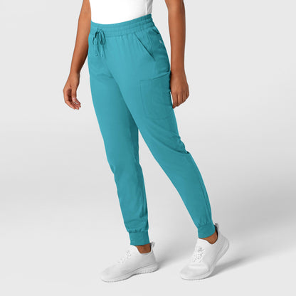 Boundless 5151 Jogger Scrub Pants Teal Model Image Right Side | Wink