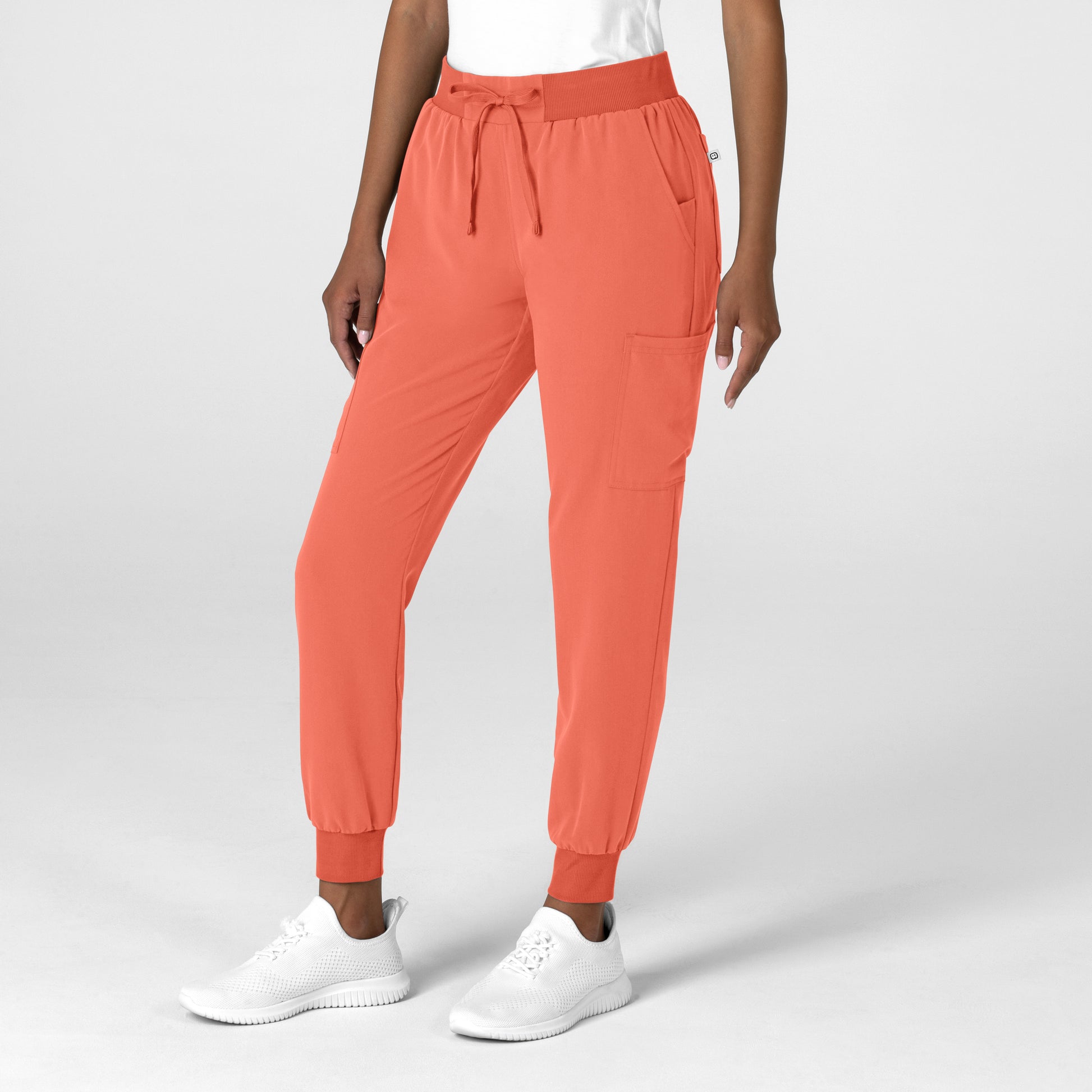 Nova 5132 Jogger Utility Scrub Pant Sugar Coral Model Image Left Side | Wink