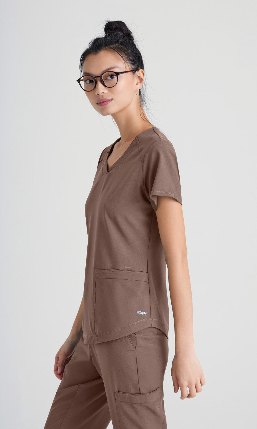 Grey's Anatomy Evolve GSST180 Rhythm Scrub Top Driftwood