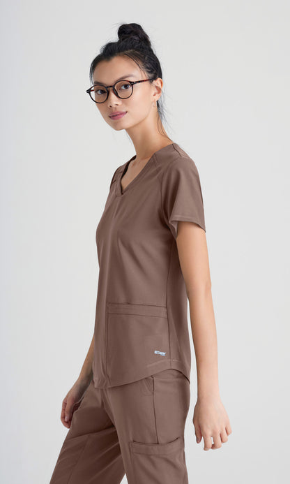 Grey's Anatomy Evolve GSST180 Rhythm Scrub Top Driftwood