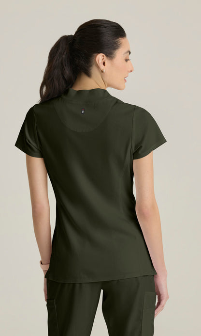 Grey's Anatomy Stretch GRST292 Kristi Top Olive - back