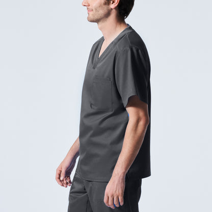 ProFlex LT108 Men's 2 Pocket V Neck Scrub Top Graphite Image