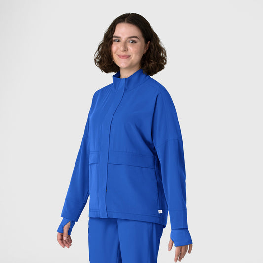 Layers 8132 Germs Happen Packable Scrub Jacket Royal Model Image Right Side | Wink