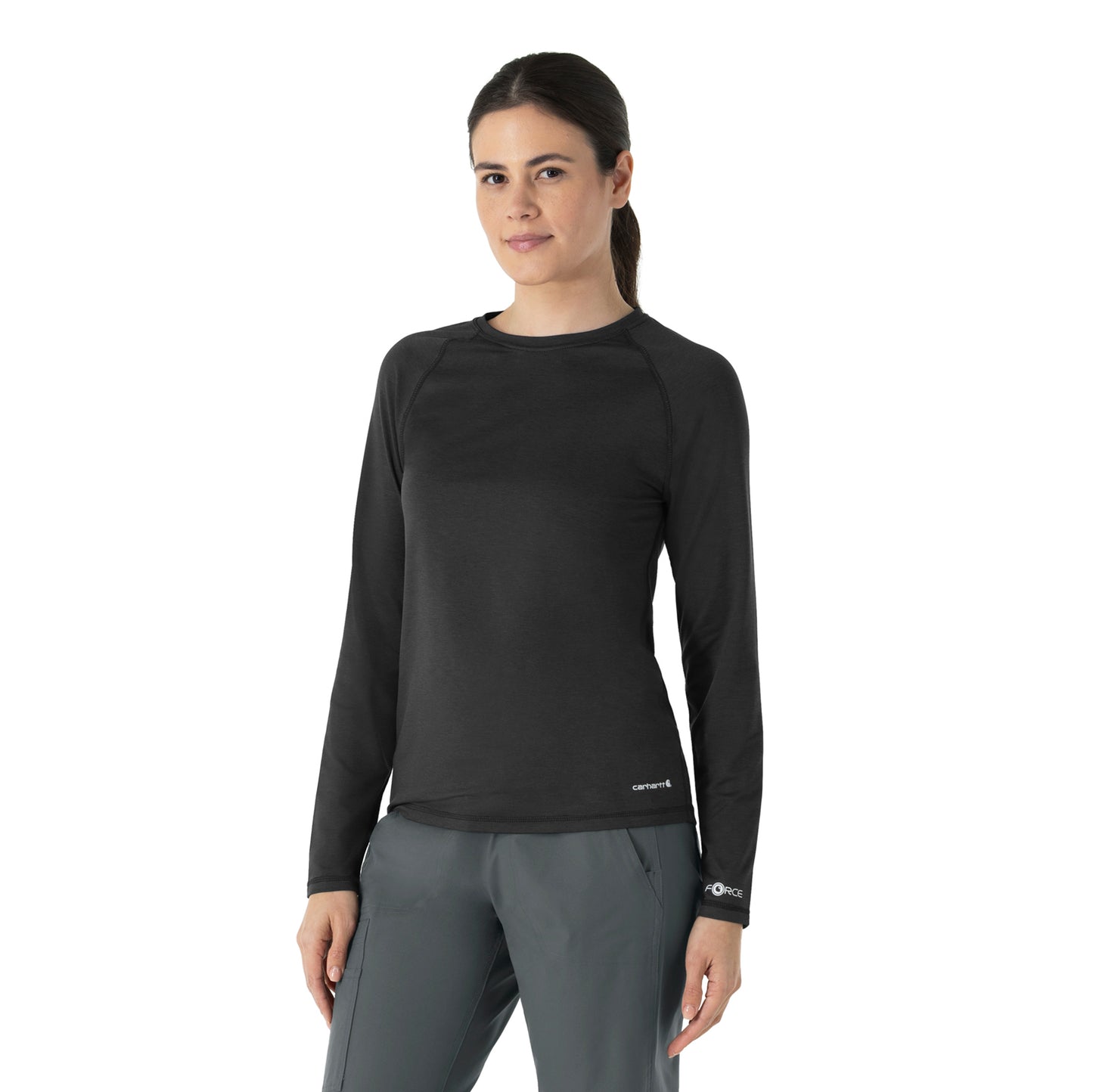 Layers C31009 Women's Performance Long Sleeve Tee Black Heather