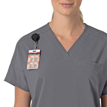 Force Cross-Flex C13110 Oversized V-Neck Scrub Top Pewter Model Image Alternate | Carhartt