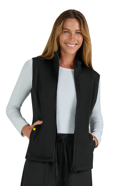 Smiley World S402 Amused Fleece Vest Black