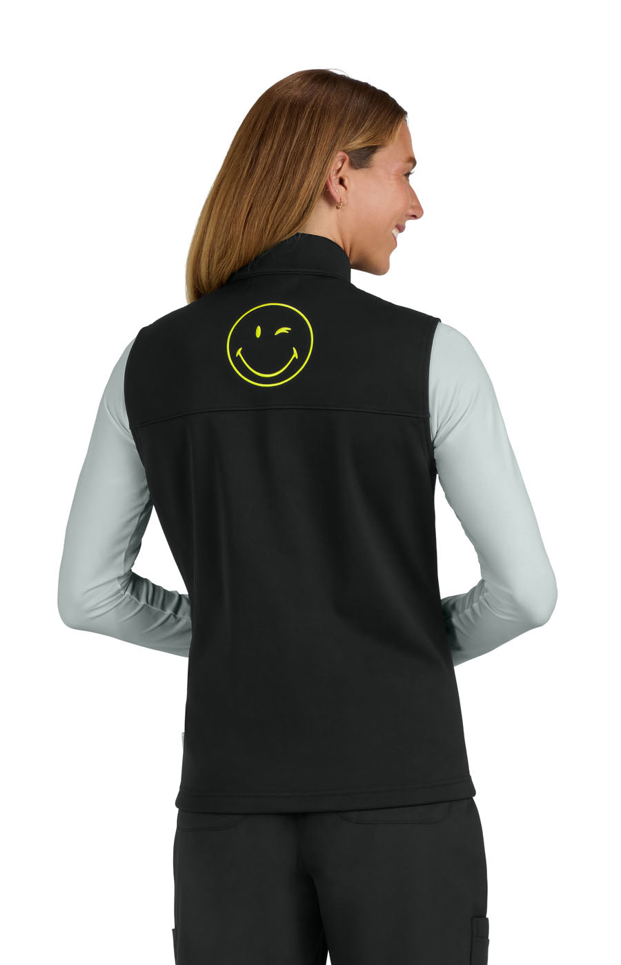 Smiley World S402 Amused Fleece Vest Black