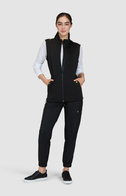 Smiley World S402 Amused Fleece Vest Black