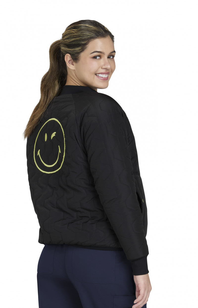 Smiley World S403 Two Cool Reversible Jacket Black/Yellow Plaid
