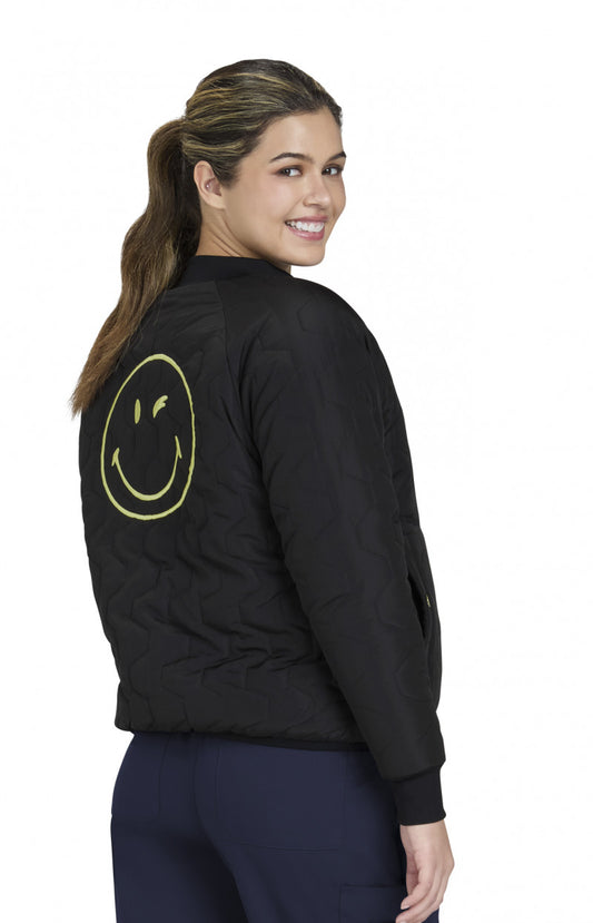 Smiley World S403 Two Cool Reversible Jacket Black/Yellow Plaid