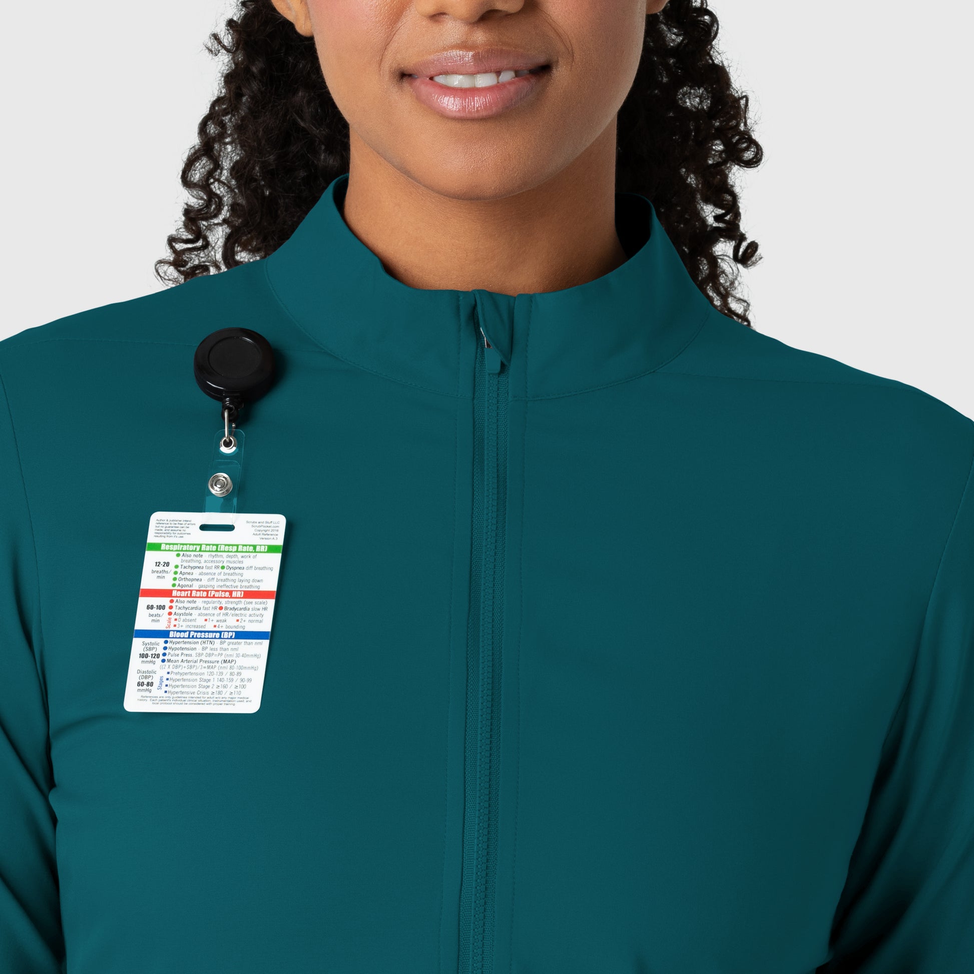 Boundless 8151 Warm Up Scrub Jacket Caribbean Model Image Left Side | Wink